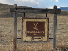 Triangle S Ranch Sign from 1882