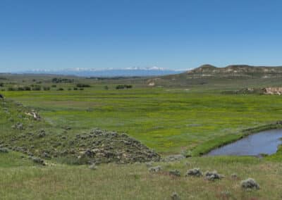 Lower Clear Creek Ranch bighorn mountains to the west
