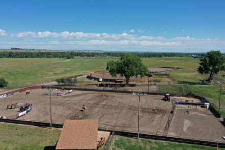 Cottonwood Equine and Equestrian Events Center competition arena looking toward leased land