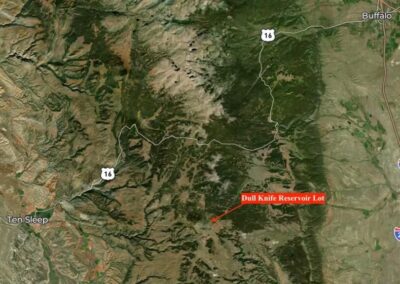 Wyoming mountain reservoir building site