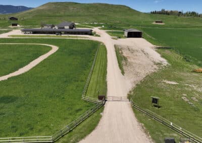 Clearwater West Big Horn, WY Equine Facility east entrance