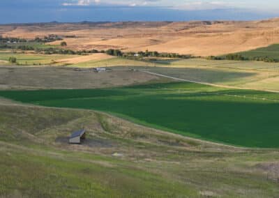 Clearwater West Big Horn, WY Equine Facility evening light east view