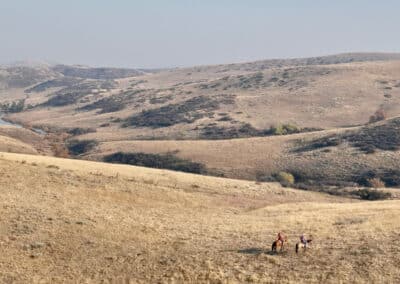 rocknhat horse ranchette riding out on adjacent 7,200 acres of wyoming state land