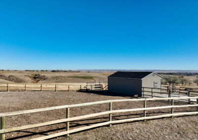 Weatherby's Saddlecrest Drive Lot 11 Sheridan Wyoming showing horse shelter