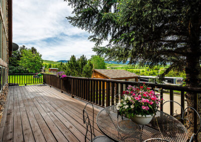 Creekside at Bird Farm deck with views