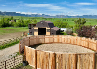 round pen and barn